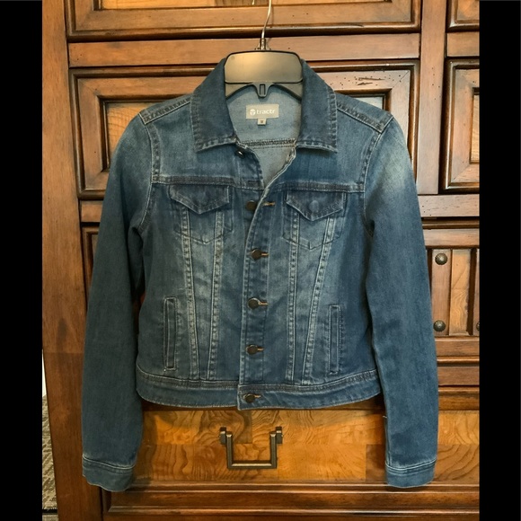 Girl’s Tractr Jean Jacket, Front Pockets Sz Med - Picture 1 of 2
